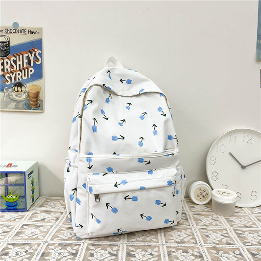 Floral Print Backpack for Girls – Lightweight Casual School & Travel Bag | Stylish & Spacious Everyday Backpack