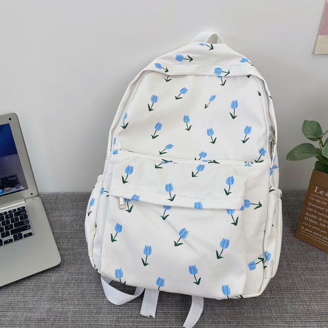 Floral Print Backpack for Girls – Lightweight Casual School & Travel Bag | Stylish & Spacious Everyday Backpack