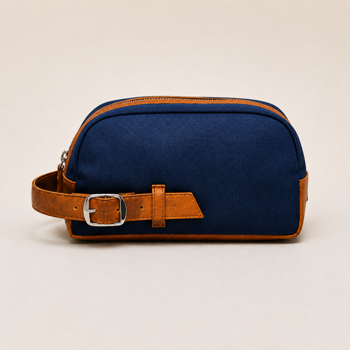 Travel toiletry bag – canvas & synthetic leather dopp kit additional view