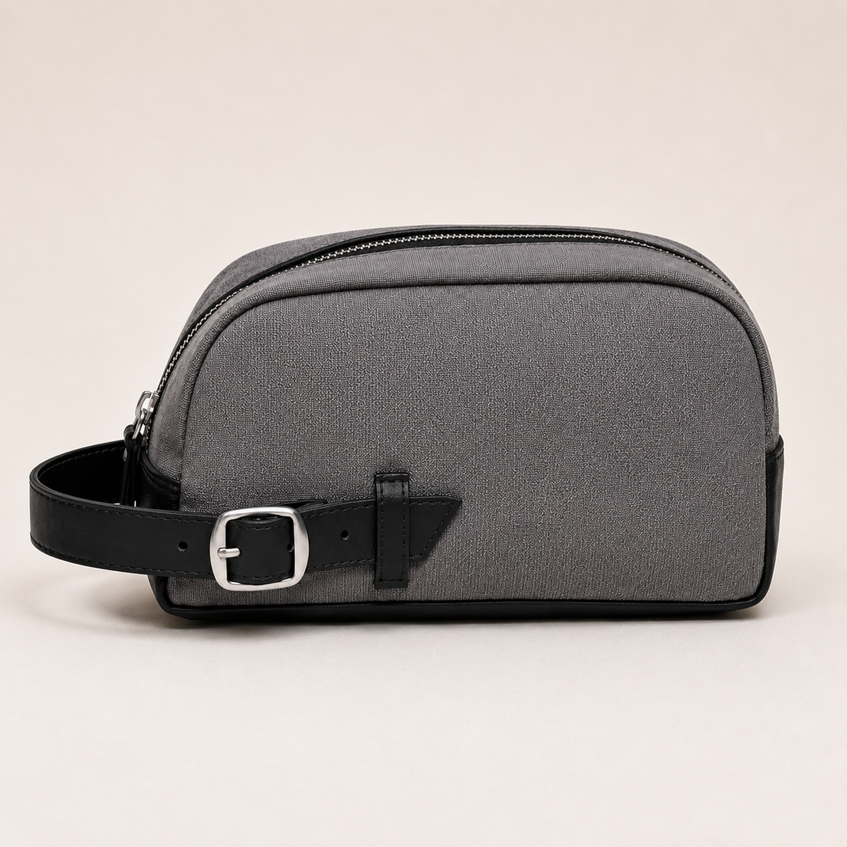 Travel toiletry bag – canvas & synthetic leather dopp kit additional view