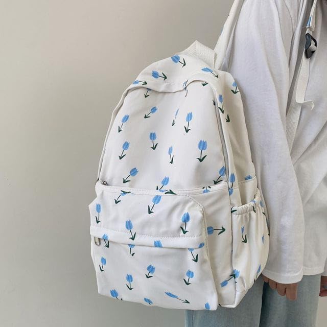 Floral Print Backpack for Girls – Lightweight Casual School & Travel Bag | Stylish & Spacious Everyday Backpack