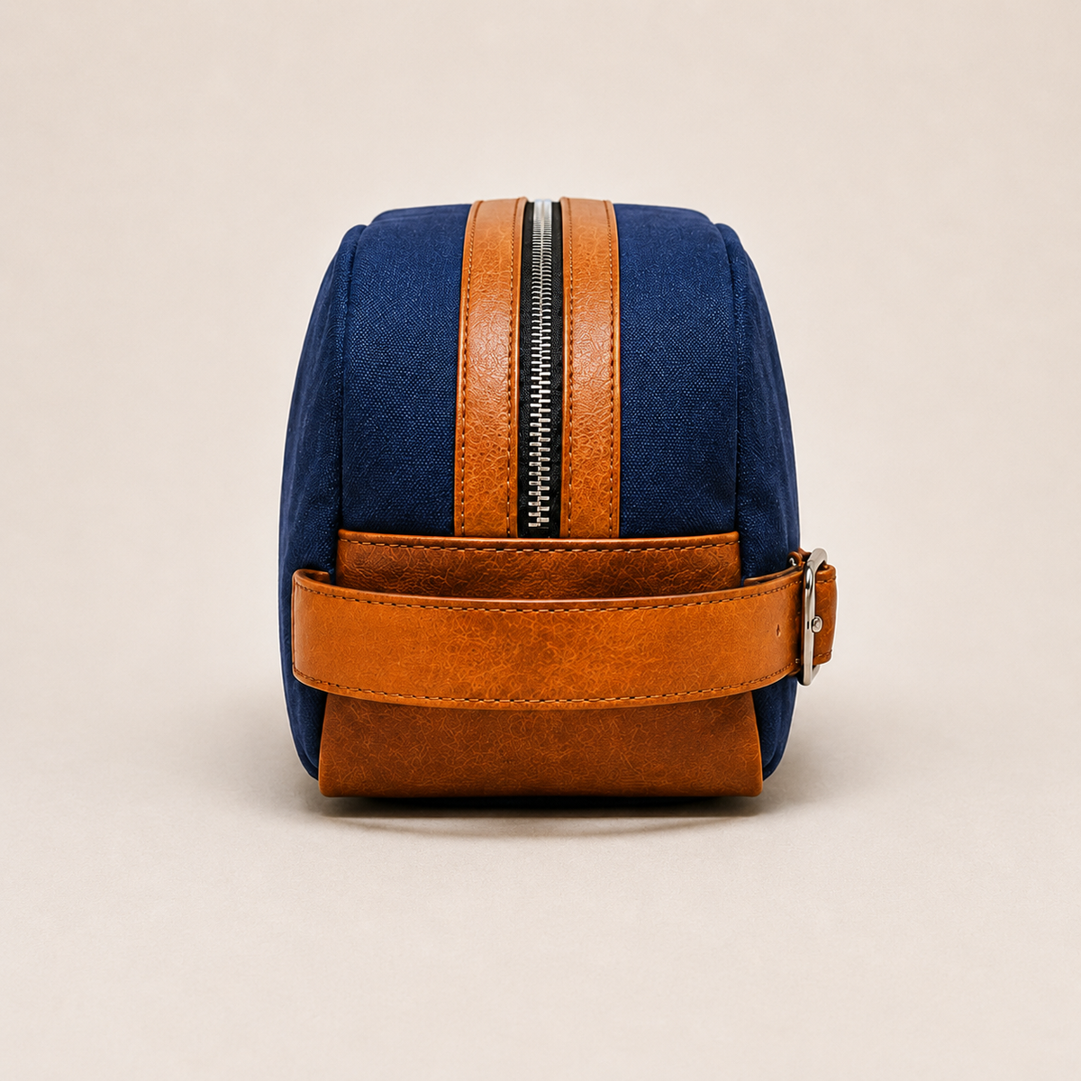 Travel toiletry bag – canvas & synthetic leather dopp kit additional view