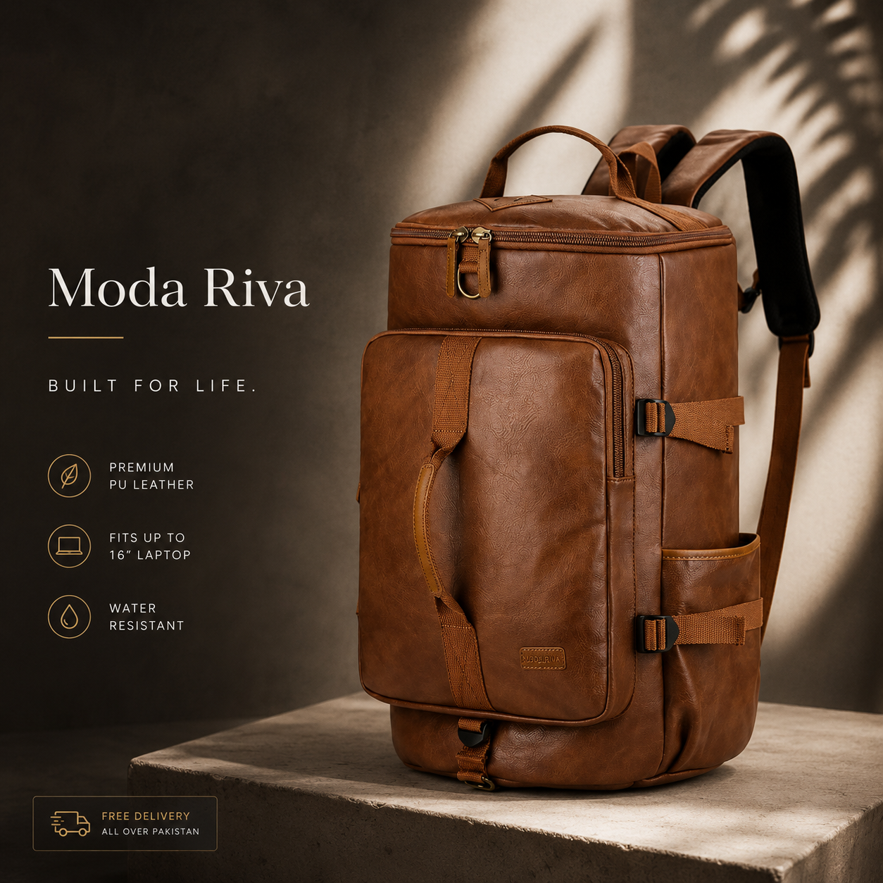 3-in-1 Duffel Backpack with Laptop & Shoe Compartment