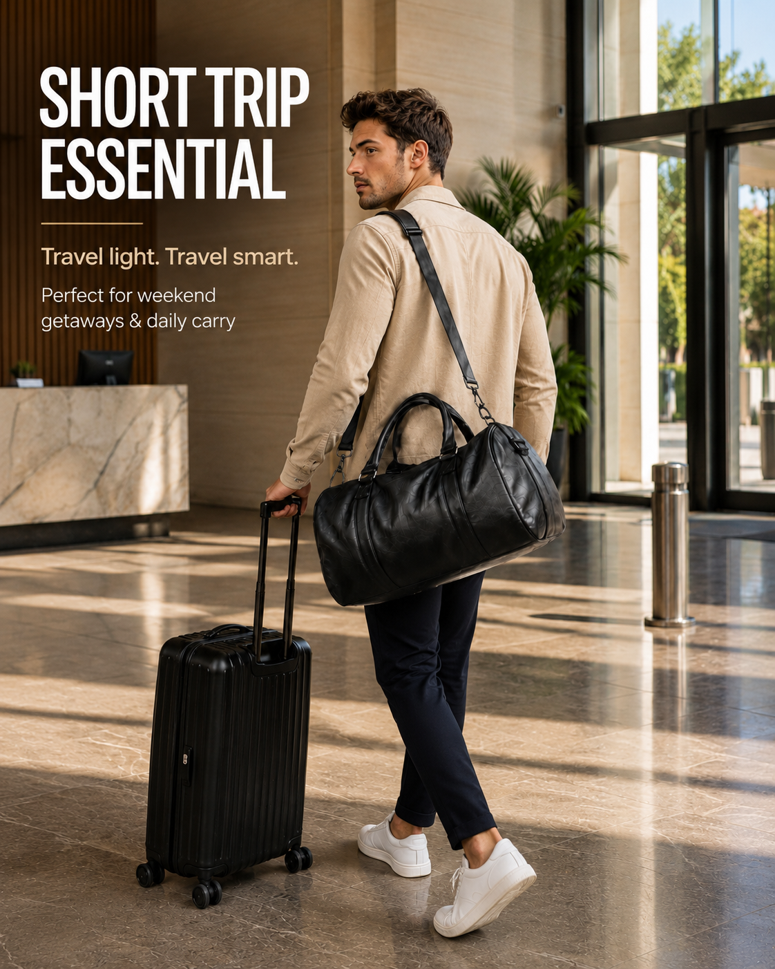 High quality duffel bag for gym, travel & weekend trips – additional view
