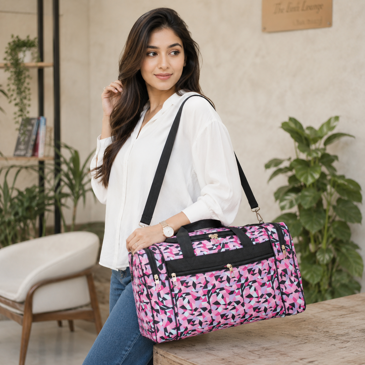 Stylish Printed Travel Duffel Bag by MODA RIVA