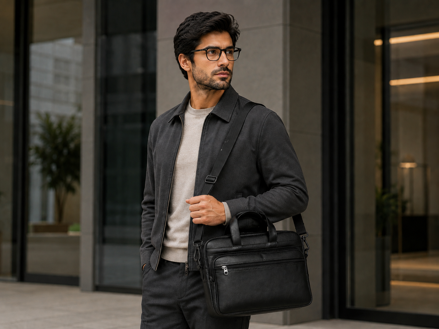 synthetic Leather 14 inch Laptop Business office Bag