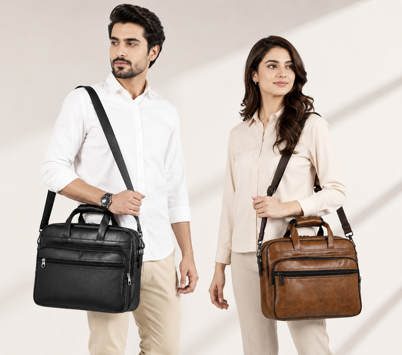 synthetic Leather 14 inch Laptop Business office Bag