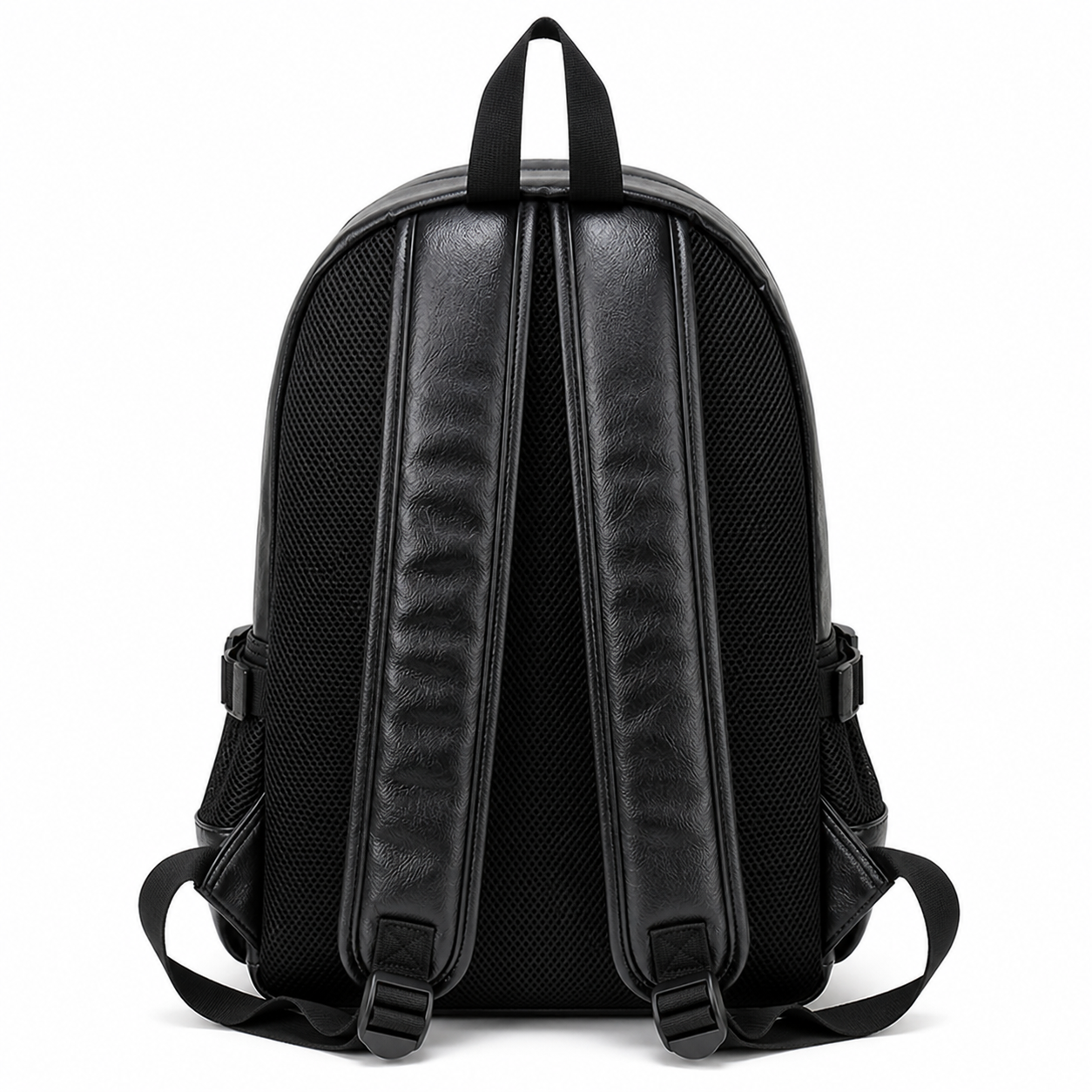 Premium Black synthetic Leather Backpack for Men & Women – Stylish Waterproof Travel, college & Laptop Bag
