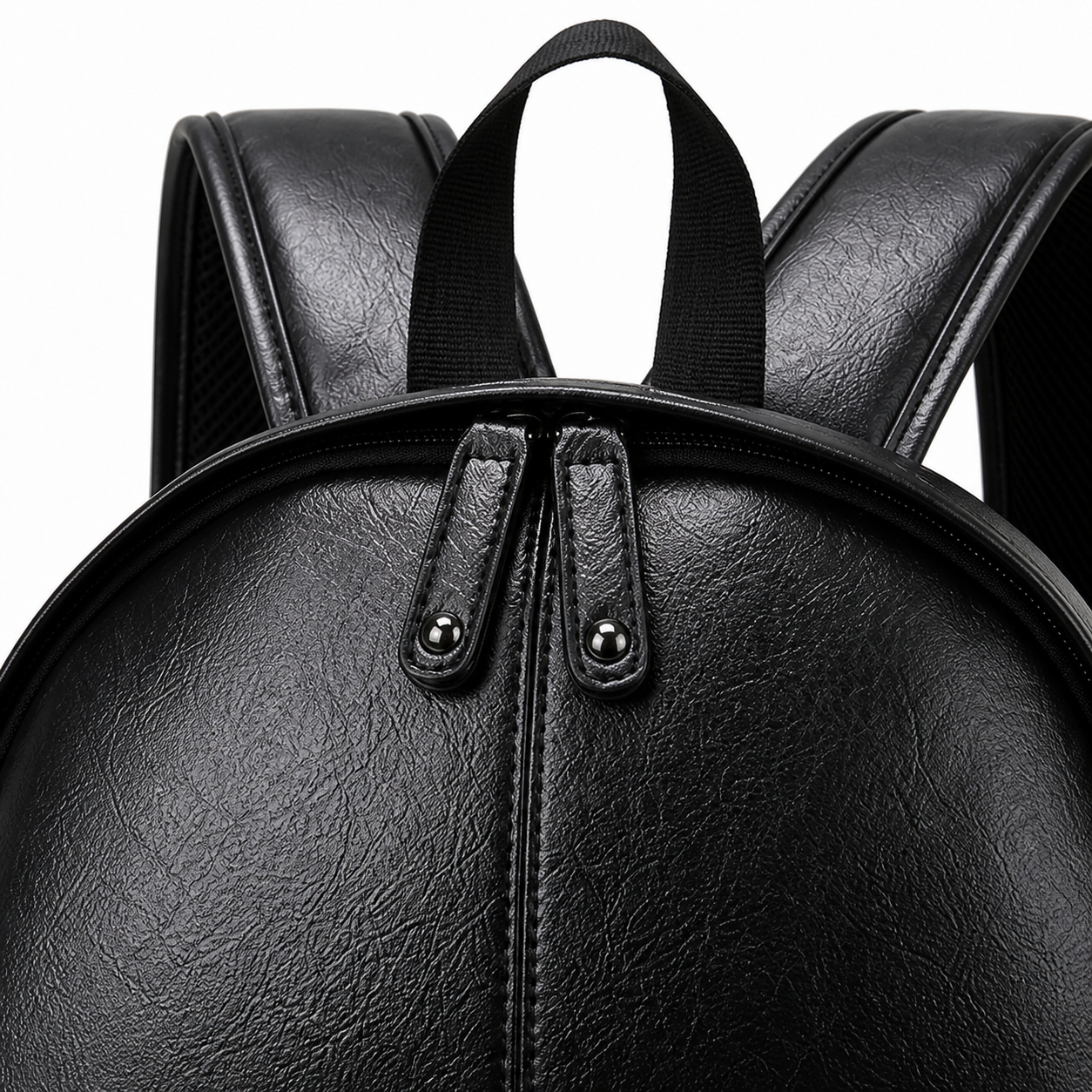 Premium Black synthetic Leather Backpack for Men & Women – Stylish Waterproof Travel, college & Laptop Bag