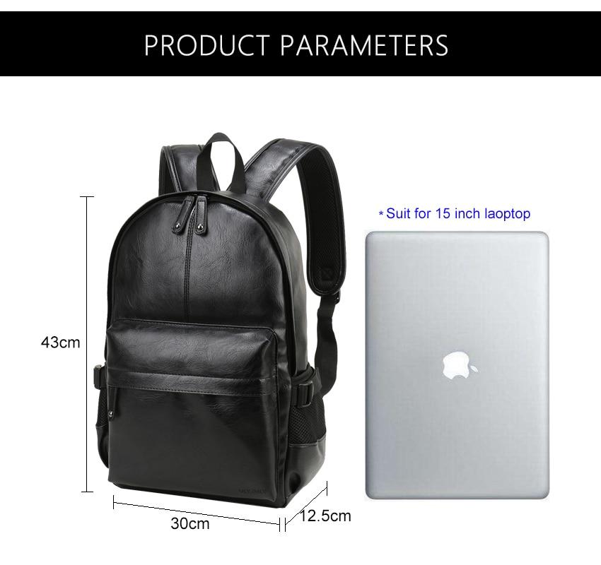Premium Black synthetic Leather Backpack for Men & Women – Stylish Waterproof Travel, college & Laptop Bag