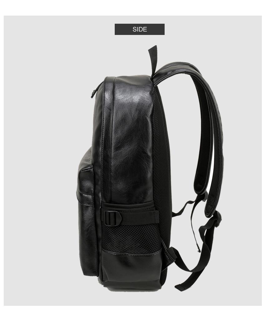Premium Black synthetic Leather Backpack for Men & Women – Stylish Waterproof Travel, college & Laptop Bag